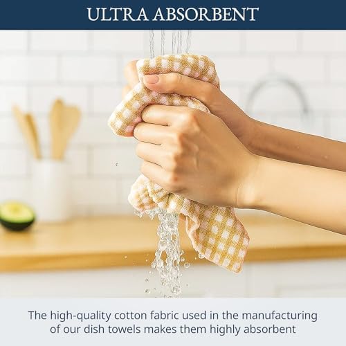 LANE LINEN Cotton Kitchen Towels Set, Quick-Drying Dish Towels - Image 5