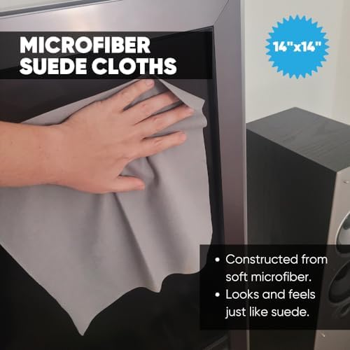 Microfiber Wholesale Premium TV Screen Cleaning Cloth Black | 14”x14” | 3pk | - Image 2