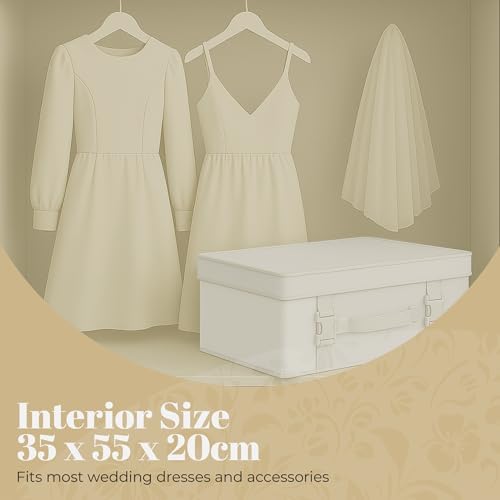 HANGERWORLD Wedding Dress Storage Box Bridal Gown Preservation Kit including 10 - Image 3