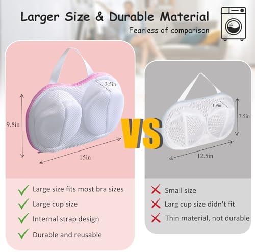 4 Pack Large Bra Washer Laundry Bags - Image 4