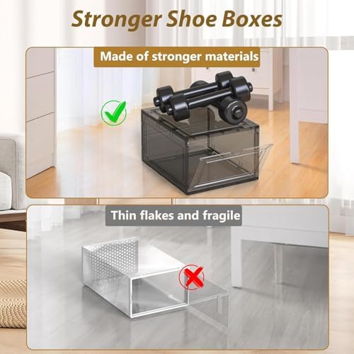10 Pack Thickened Clear Stackable Shoe Organizer - Image 7