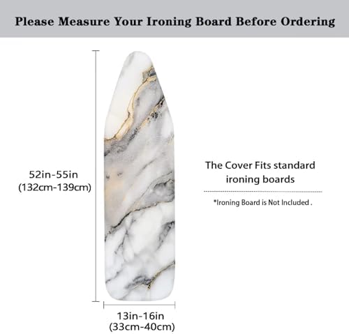 Soft Ironing Board Cover Marble Texture White Iron Dust Cover Table Top Home - Image 5