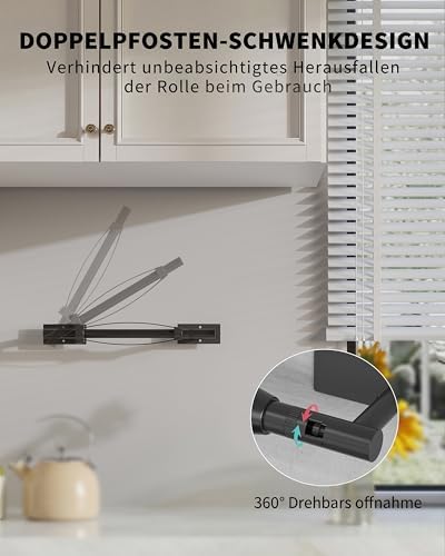 Black Paper Towel Holder Under Cabinet - Image 3