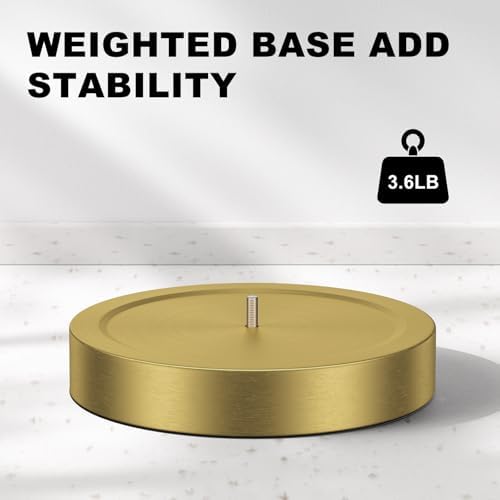Brass Paper Towel Holder Countertop, One-Handed Tear, Stainless Steel, Weighted - Image 3