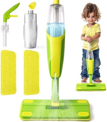 Toddler Spray Mop-Montessori Toys Mini Size Cleaning Mini Mop that Really Spray by Yeeammk