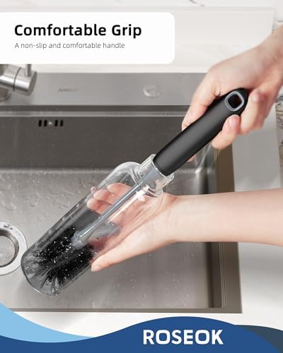 ROSEOK Bottle Brush, Water Bottle Brush, Flexible Bottle Brush, Cup Cleaner - Image 5