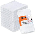 Superio White Washcloths 12 Pack Terry Cloth Rags 100% Cotton 12" Cleaning by Superio