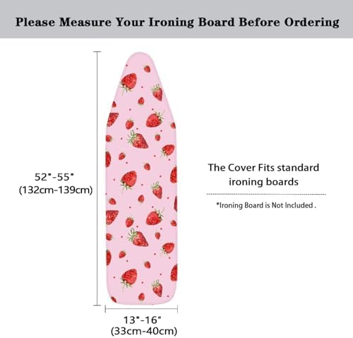 Pink Strawberry Ironing Board Cover and Pad - Image 6