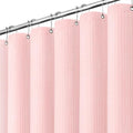 Dynamene Extra Long Waffle Shower Curtain 256 GSM Fabric 72"x84" Pink by Dynamene