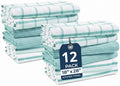 LANE LINEN Kitchen Towels & Dishcloths Set of 12-100% Cotton, Quick-Drying 18” by LaneLinen