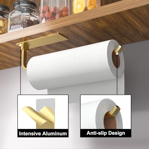 Paper Towel Holder Under Cabinet, Self-Adhesive or Drilling - Image 2