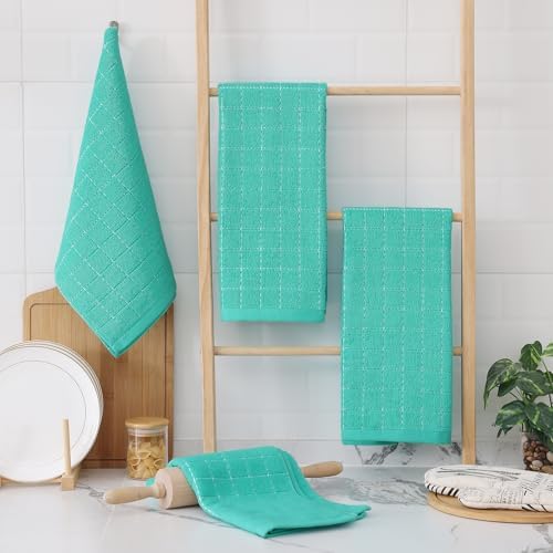 Homaxy 100% Cotton Terry Kitchen Towels, 8 Pack - Image 6