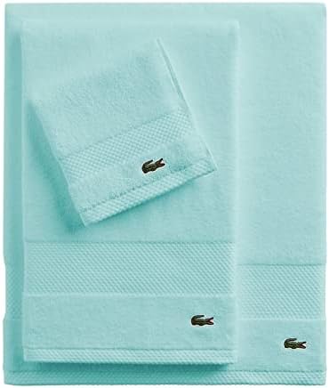 Lacoste Heritage 100% Supima Cotton Bath Towel 30" x 54", Mint | Highly - Image 4