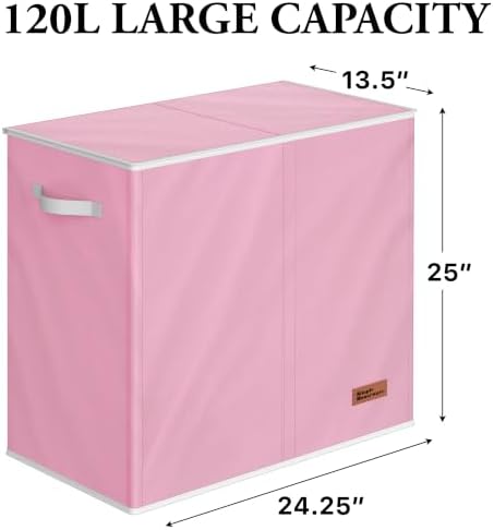 Simple Houseware Double Laundry Hamper - Image 2