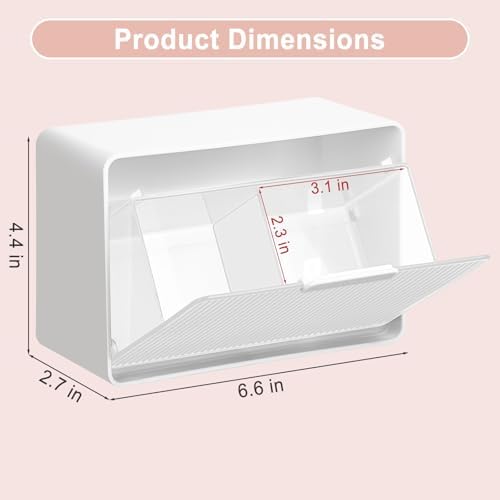 Qtip Holder, 2 Pack Wall Mount Qtip Holder Organizers - Image 4