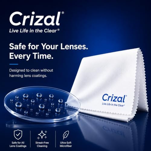 Crizal® Eyeglass Cleaning Cloth | 6 Pack | Premium Microfiber Lens Cloth | - Image 2