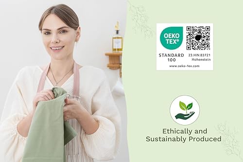 Sage Green Flour Sack Tea Towels - Image 7