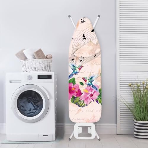 GLENLCWE Blue Hummingbird Hibiscus Music Note Ironing Board Cover Full Size - Image 3