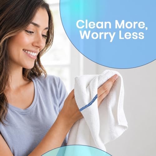 Bar Mop Towels Pack of 36 – Bulk Terry Cleaning Rags 16"x19" – Absorbent - Image 3