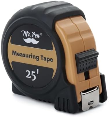 Mr. Pen- Retractable Tape Measure 25 ft, Light Brown, Easy Read by MrPen