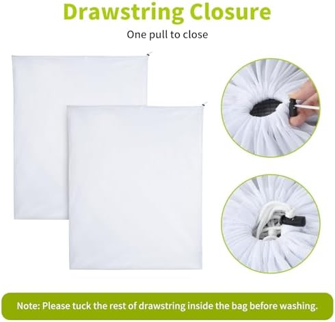OTraki Ex-Large Mesh Laundry Bag 36x43 Inch Drawstring Laundry Wash Bags 2 Pack - Image 3