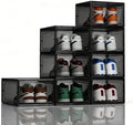 KEFA XL Shoe Storage Box, 8 PACK Shoe Boxes Clear Plastc Stackable Organizer by KEFASTORAGEBOX