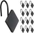 Rhombus Shower Curtain Hooks, Decorative Bathroom Curtain Rings by Sunlit