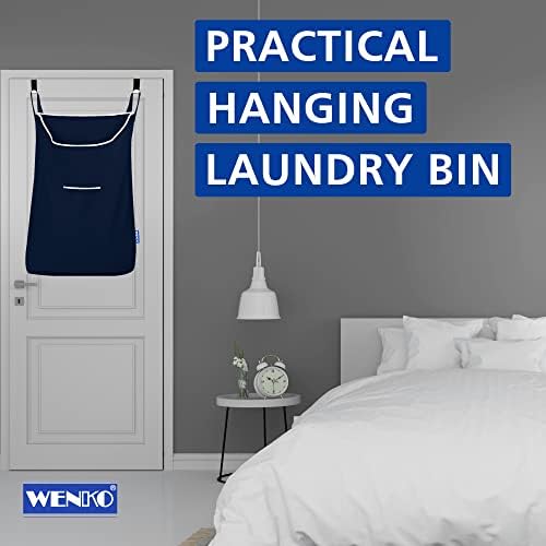 WENKO Laundry Hamper Bag Hanging, Over The Door Basket - Image 2