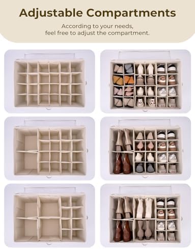 StorageWorks Shoe Organizer for Closet, Fits up to 24 Pairs, Shoe Cubby Storage - Image 4