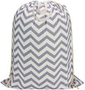 Canvas Laundry Bag with Handles & Drawstring 30"Wx35"H, L+ Geom Wave by CALACH