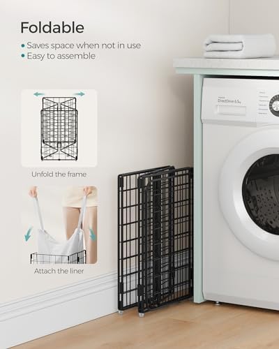 SONGMICS Laundry Hamper, Collapsible, 11 Gal. - Image 6