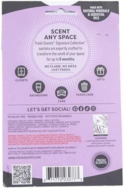 Fresh Scents Lavender Scented Sachets 6 Pack - Image 2