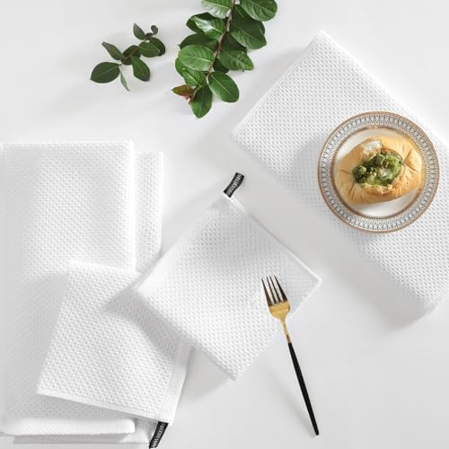 Homaxy 12 Pack 100% Cotton Kitchen Towels and Dishcloths Set - Image 6