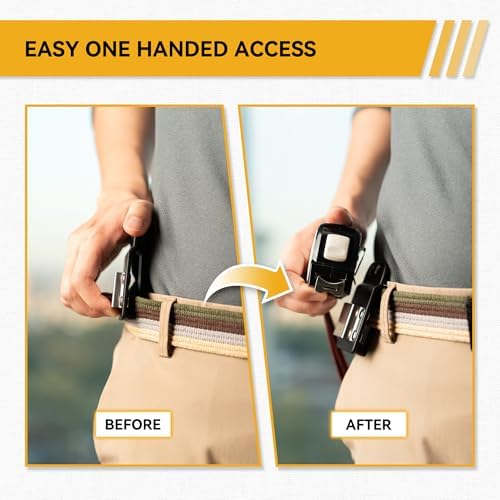 Heavy-Duty Tape Measure and Hammer Holder, Low-Profile Drill Belt Clip & Hammer - Image 5