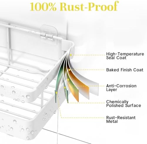 Heavy-Duty Adhesive Shower Shelves - Image 6