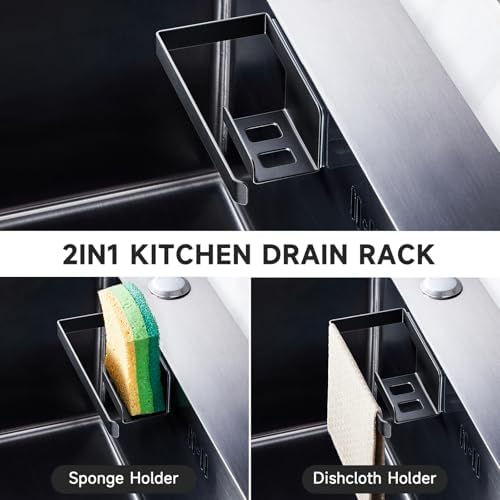 Sponge Holder for Kitchen Sink, Adhesive Dishcloth Holder, Dish Sponge Kitchen - Image 4