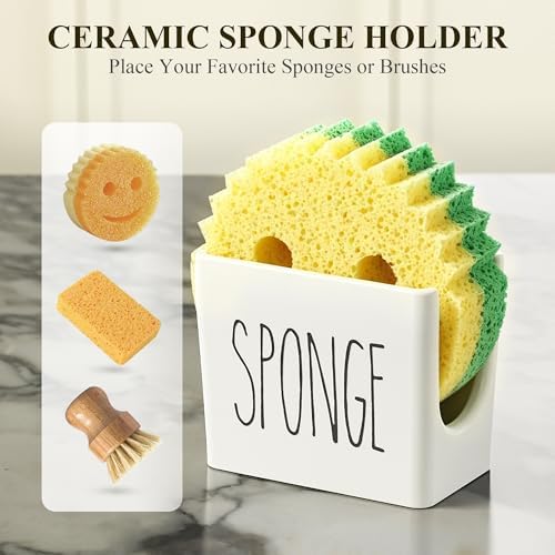 Cisily Housewarming Gifts New Home Basket, Kitchen Soap Dispenser Set Comes - Image 5