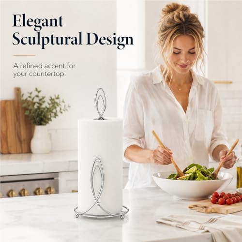 Candle Shaped Paper Towel Holder, Countertop-Decorative Farmhouse Tissue Paper - Image 2