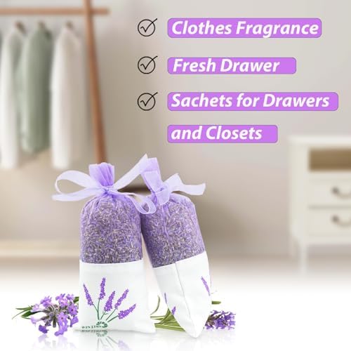 8 Packs Lavender Sachets for Drawers and Closets, Closet Car Freshener - Image 4