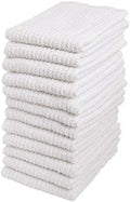 Dish Cloths, 100% Cotton Kitchen Towels, 12 Pack by Living+Fashions