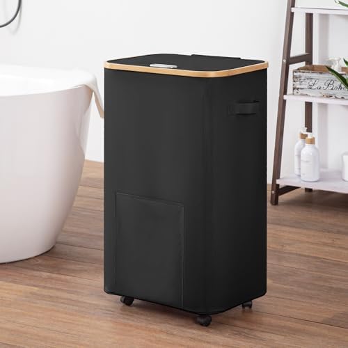 Vincona Laundry Basket with Wheels, Tall Dirty Clothes Hamper on Wheels - Image 5