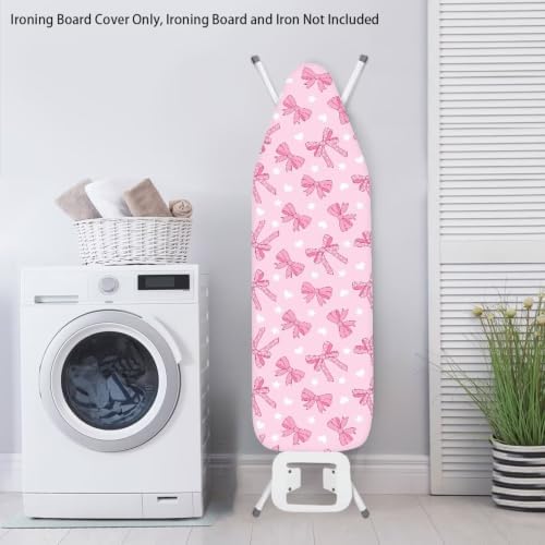 Pink Bow Ironing Board Covers Standard Stylish Washable Ironing Board Protector - Image 3