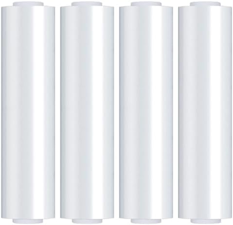 18 Inch Stretch Wrap Roll, Heavy Duty 18" 1500ft Shrink Film/Wrap, 4 Pack by Qiokhgi