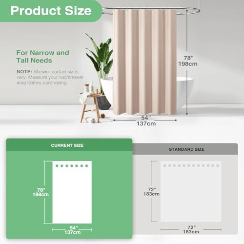 Dynamene Stall Waffle Shower Curtain 256 GSM Heavy Fabric 54x78 Blush Pink - Image 3