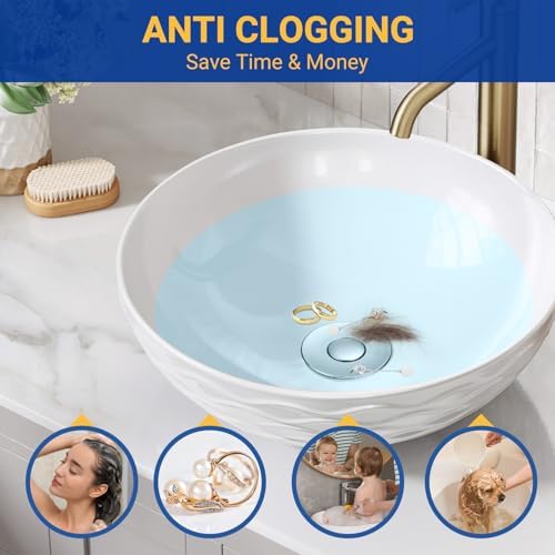 Bathroom Sink Drain Strainer, Pop-Up Bathroom Sink Stopper - Image 5