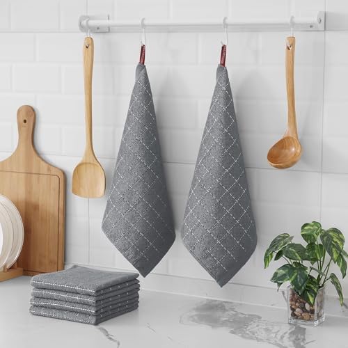 Homaxy 100% Cotton Terry Kitchen Dish Cloths, 4 Pack - Image 6