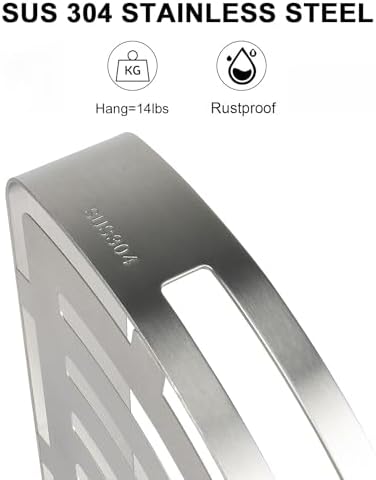 NearMoon Bathroom Shower Caddy 2 Pack, 304 Stainless Steel Shower Organizer - Image 4
