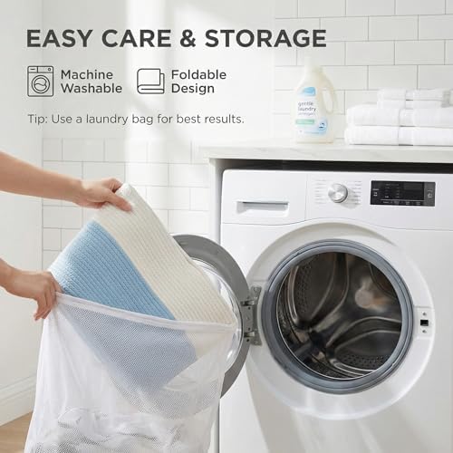 JMvicyroam 65L Extra Large Machine Washable Cotton Rope Blanket Basket - Image 5