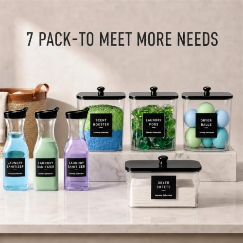 4+3 Pack Laundry Pods Containers & Dryer Sheet Holder & Laundry Detergent - Image 4