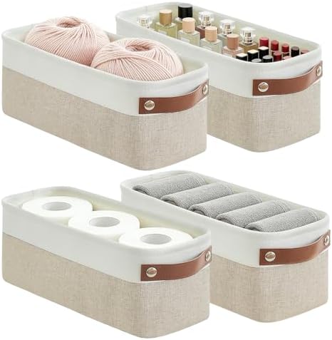 Bagnizer Small Fabric Storage Baskets, Decorative Basket by Bagnizer